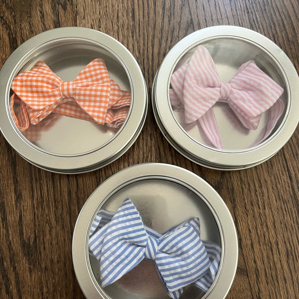 Striped and Checkered Kids Bow Tie Set